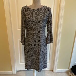 Tommy Hilfiger Elegant navy, and White Patterned Dress